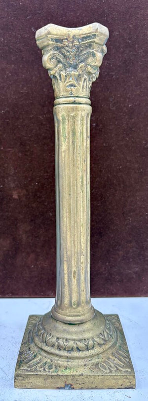 Solid Brass Fluted Column Style Candlestick Holder (PAIR)