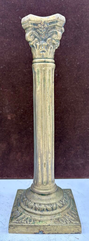 Solid Brass Fluted Column Style Candlestick Holder (PAIR)