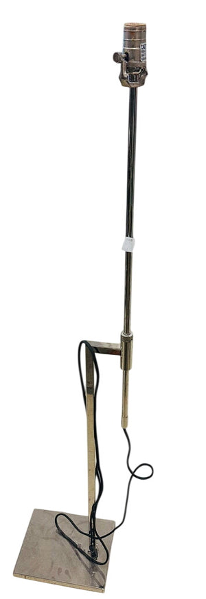 Used Chrome Tall Metal Floor Lamp No Shade