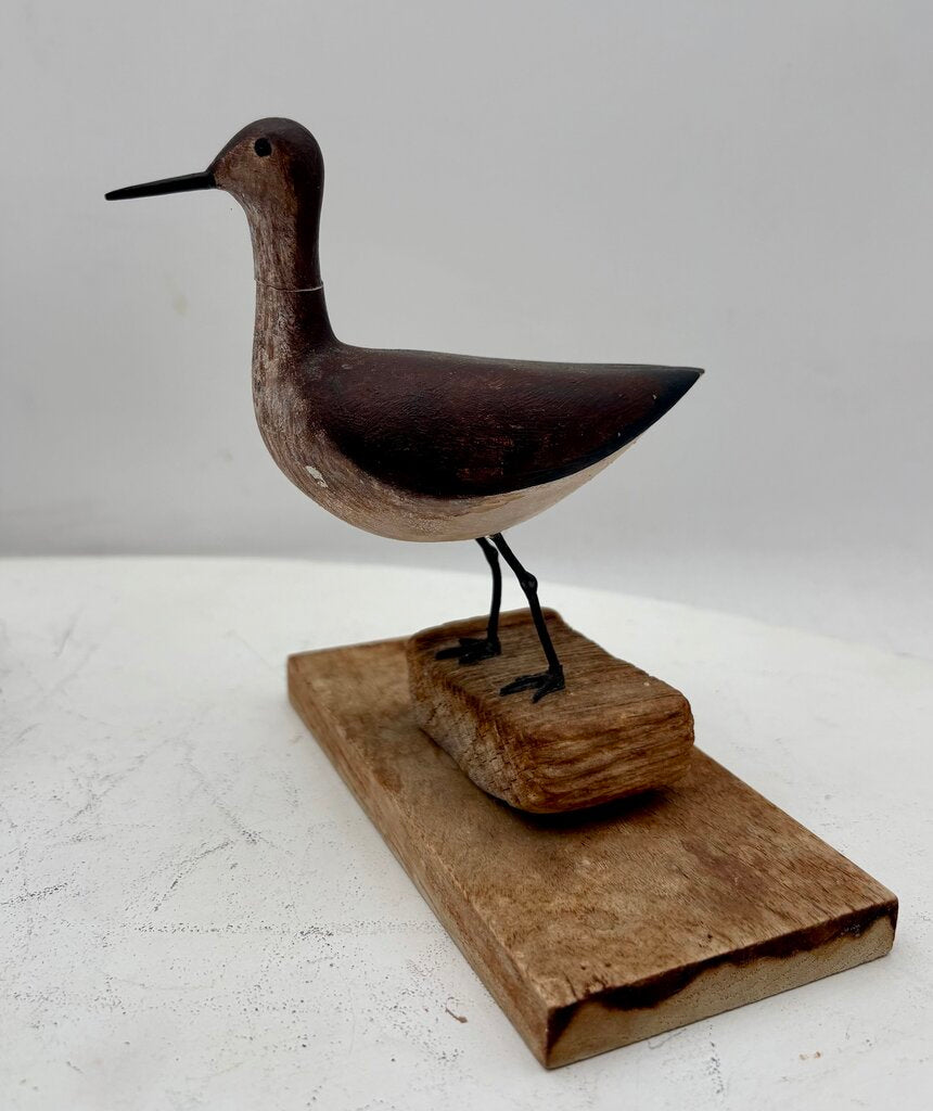 Folk Art Carved Set of 2 Beach Sandpipers (2 Pcs)