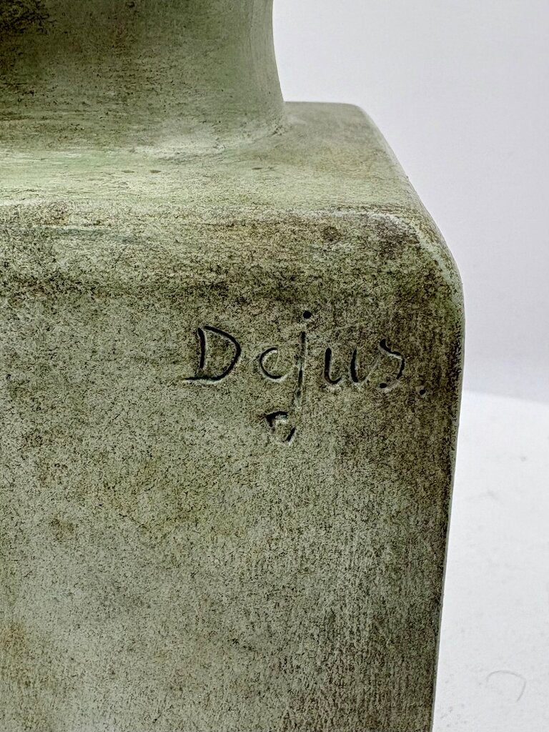 Dejus Stone Gray Sculpted Terracotta Bust of a Young Boy