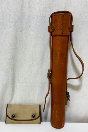 Vintage Hardy Fly Fishing Kit 7 Piece Rod in Leather Case w/ Dry Flies in Case (3Pcs)