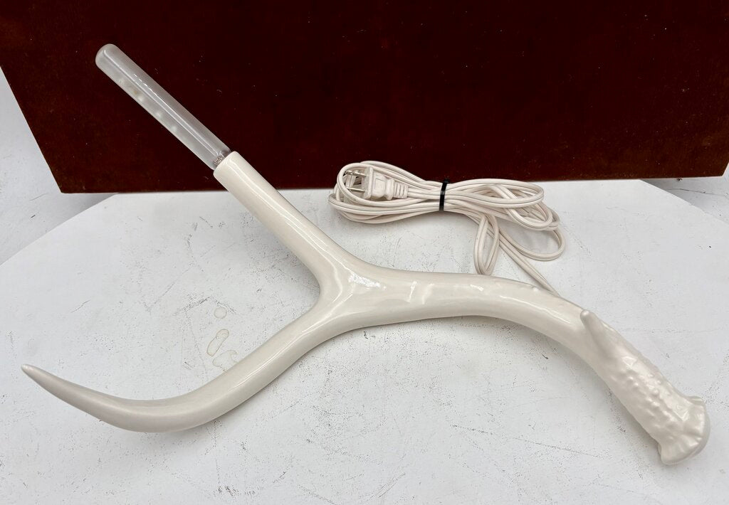 Roll & Hill Jason Miller White Porcelain Superordinate Antler Table Lamp