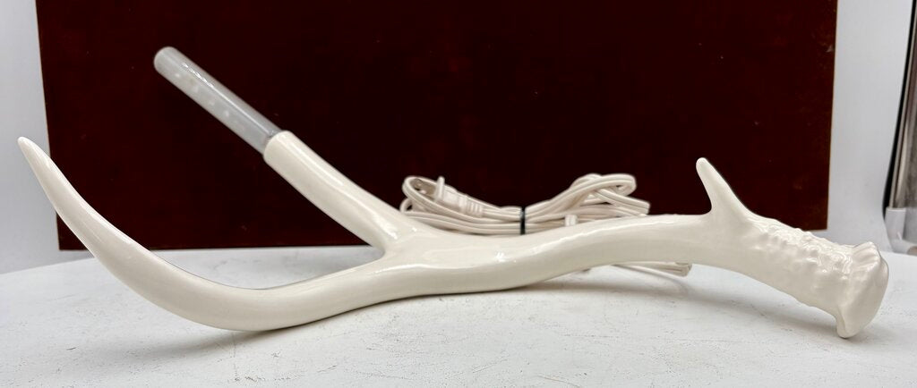 Roll & Hill Jason Miller White Porcelain Superordinate Antler Table Lamp