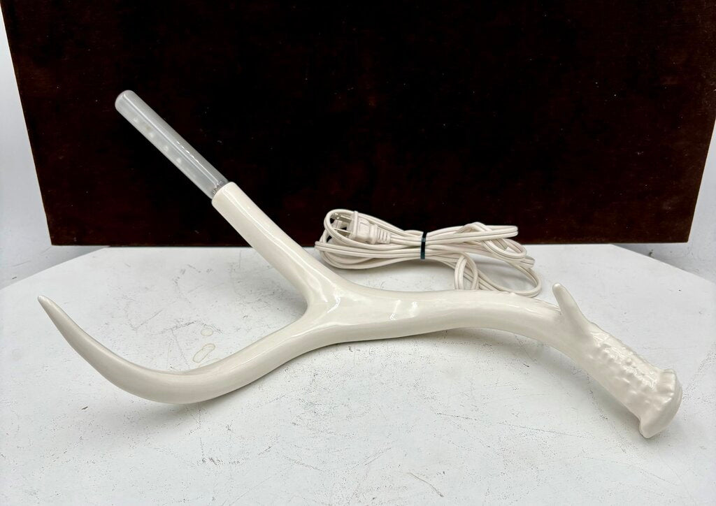 Roll & Hill Jason Miller White Porcelain Superordinate Antler Table Lamp