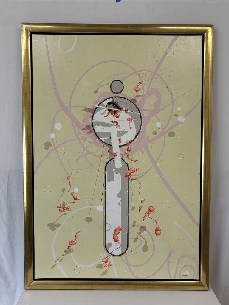 Philippe Bertho "Repose" Original Acrylic on Canvas Signed Front and Back