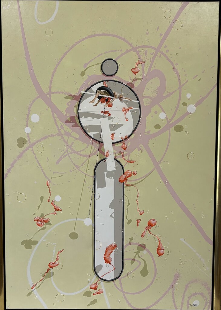 Philippe Bertho "Repose" Original Acrylic on Canvas Signed Front and Back