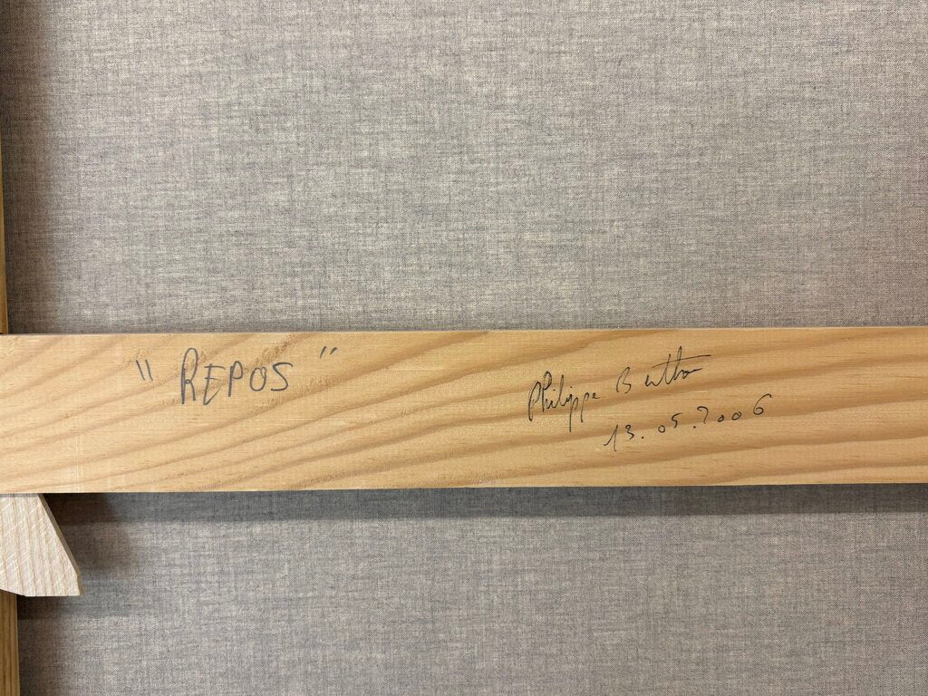 Philippe Bertho "Repose" Original Acrylic on Canvas Signed Front and Back