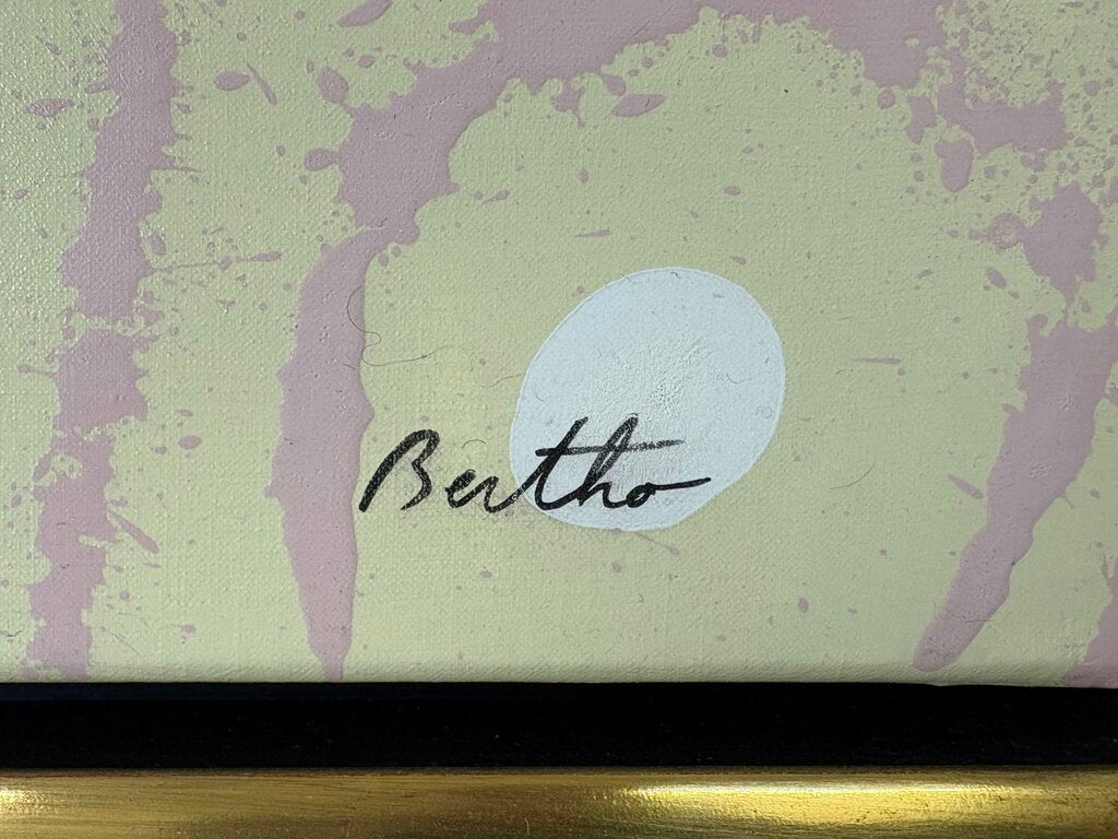 Philippe Bertho "Repose" Original Acrylic on Canvas Signed Front and Back