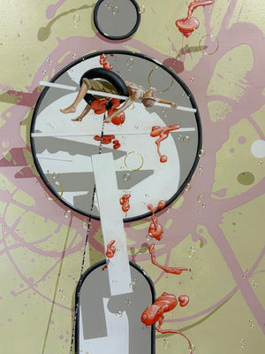 Philippe Bertho "Repose" Original Acrylic on Canvas Signed Front and Back