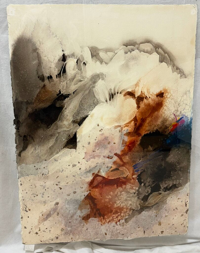 Sherry Andrens NSW 1981 Tryptic Watercolor on Fiber Paper Mounted in Acrylic Plates (3Pcs)
