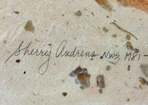 Sherry Andrens NSW 1981 Tryptic Watercolor on Fiber Paper Mounted in Acrylic Plates (3Pcs)