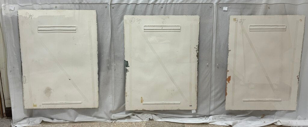 Sherry Andrens NSW 1981 Tryptic Watercolor on Fiber Paper Mounted in Acrylic Plates (3Pcs)