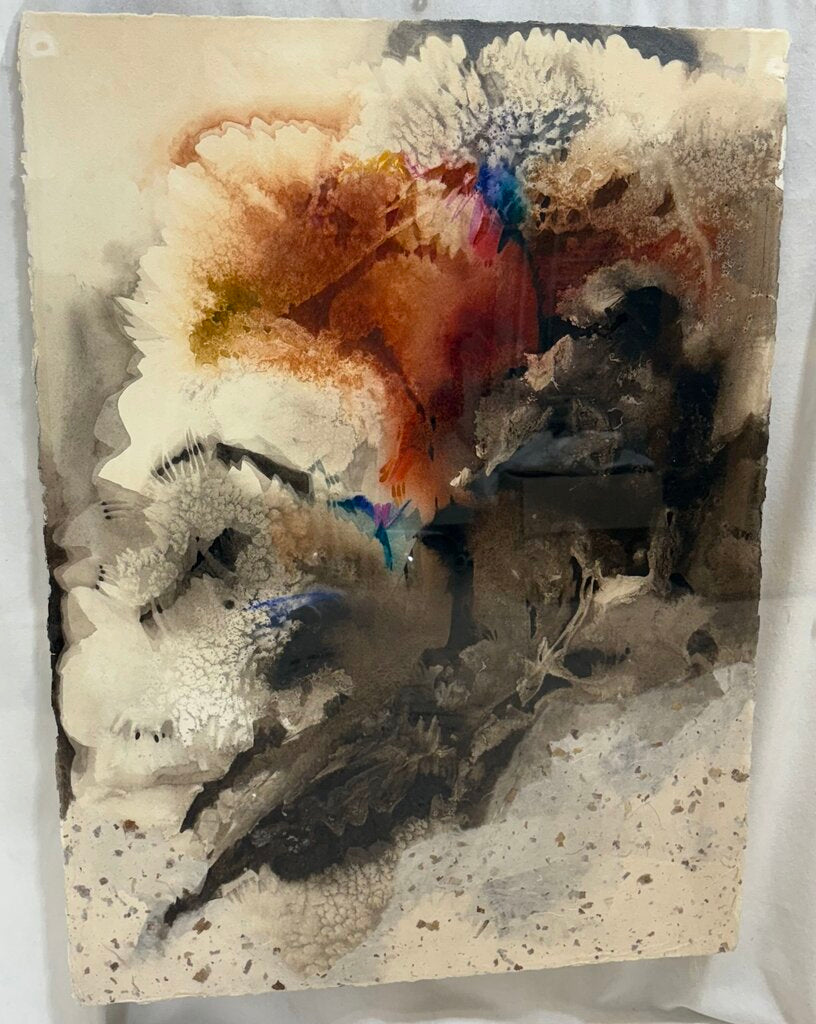 Sherry Andrens NSW 1981 Tryptic Watercolor on Fiber Paper Mounted in Acrylic Plates (3Pcs)