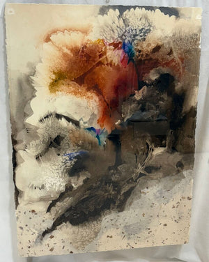 Sherry Andrens NSW 1981 Tryptic Watercolor on Fiber Paper Mounted in Acrylic Plates (3Pcs)