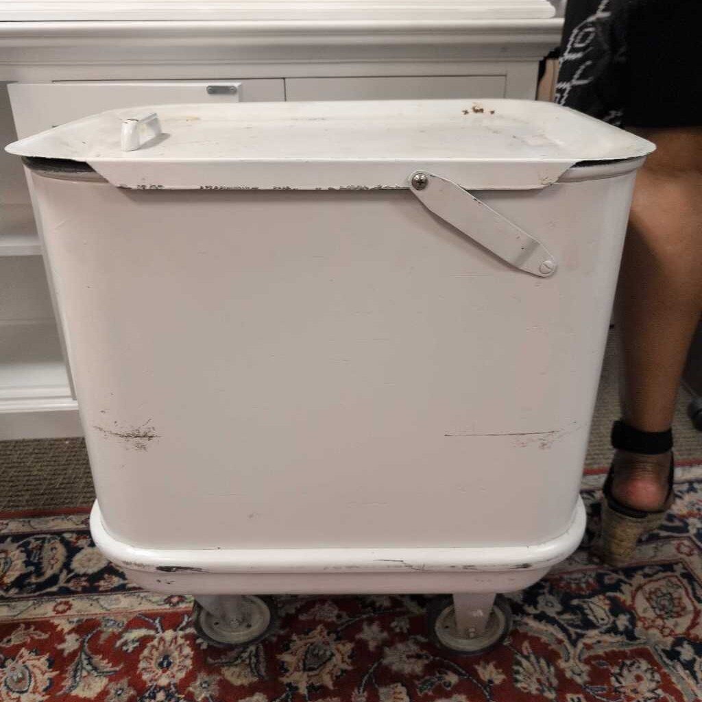 Vintage Flour Bin on Wheels 21x2316