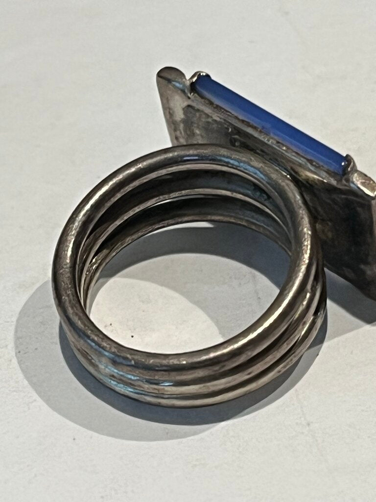 Sterling Silver & Blue Chalcedony Ring