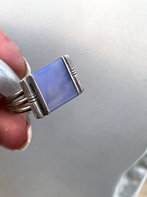 Sterling Silver & Blue Chalcedony Ring