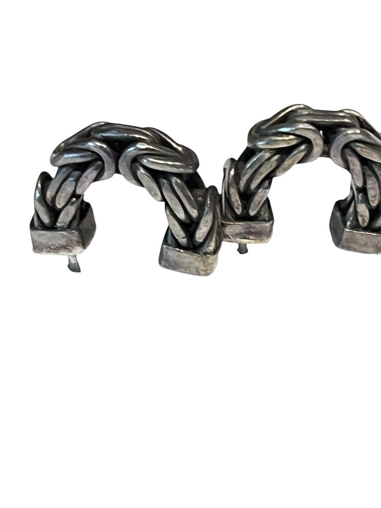 Louis Hill Sterling Byzantine Half Hoop Earrings
