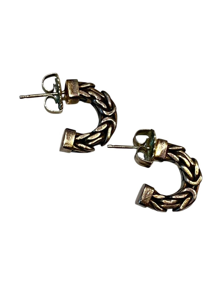 Louis Hill Sterling Byzantine Half Hoop Earrings