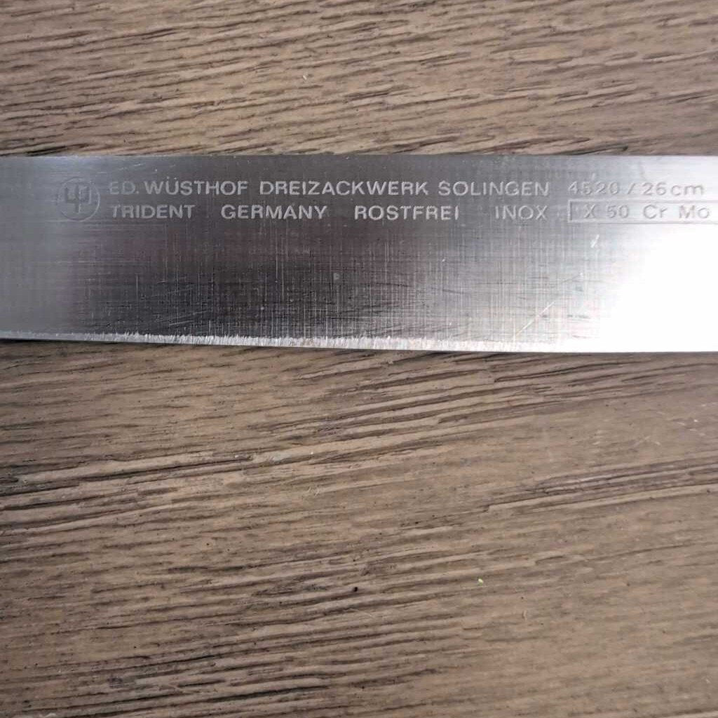 ED. WÜSTHOF DREIZACKWERK TRIDENT SOLINGEN GERMANY (Narrow Slicer-4520/26cm/10")