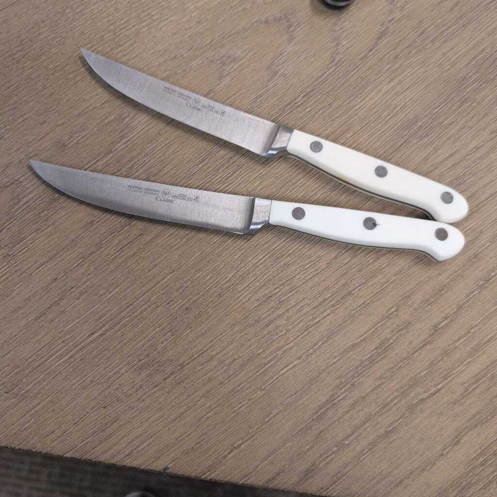 Wusthof Dreizack Classic 4068/12cm 4.5" Steak Knife Kitchen Solingen Germany-Pair