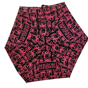 Bergdorf Goodman 111th Anniversary Compact Umbrella Neon Pink / Black by Miss Daisy's Consignment & Auction House