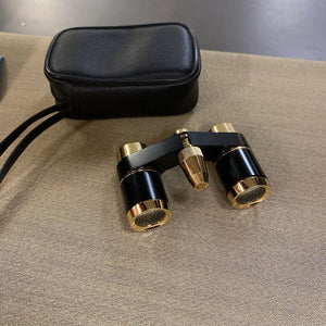 Brookstone Focus Free Opera Glasses Gold/ Black