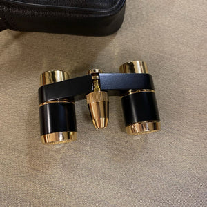 Brookstone Focus Free Opera Glasses Gold/ Black