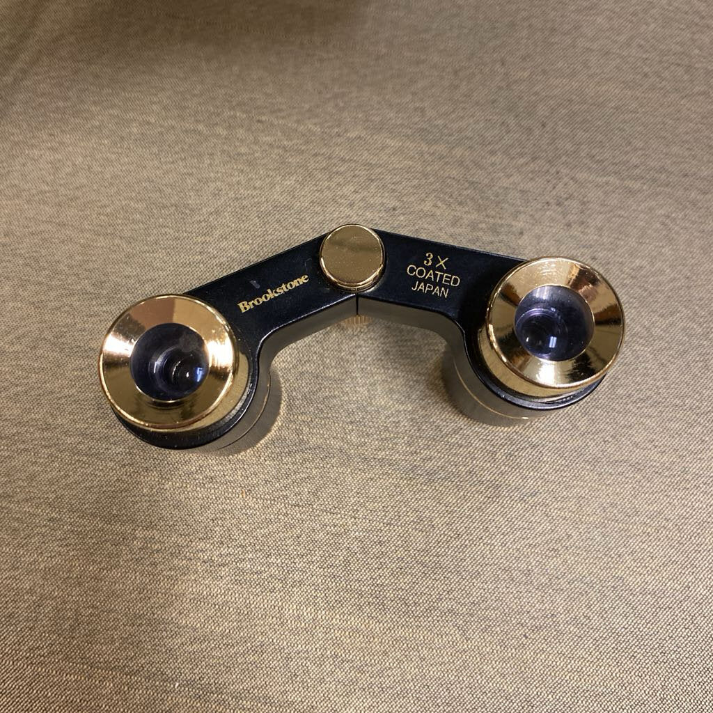 Brookstone Focus Free Opera Glasses Gold/ Black