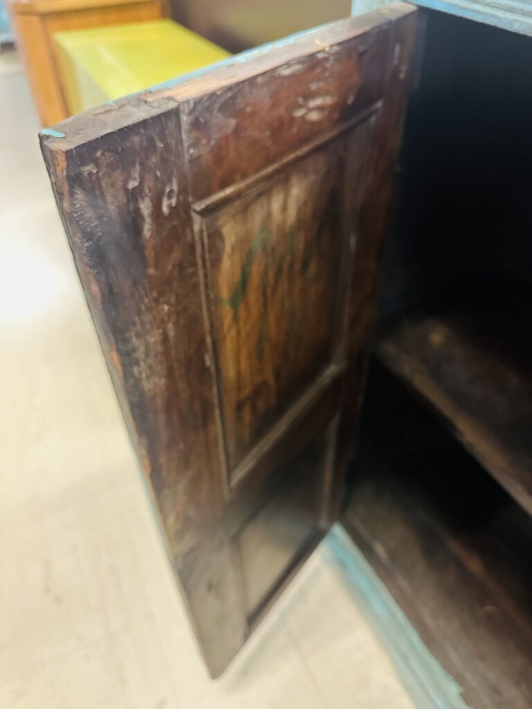Antique Indian Painted Cabinet 34x15x41