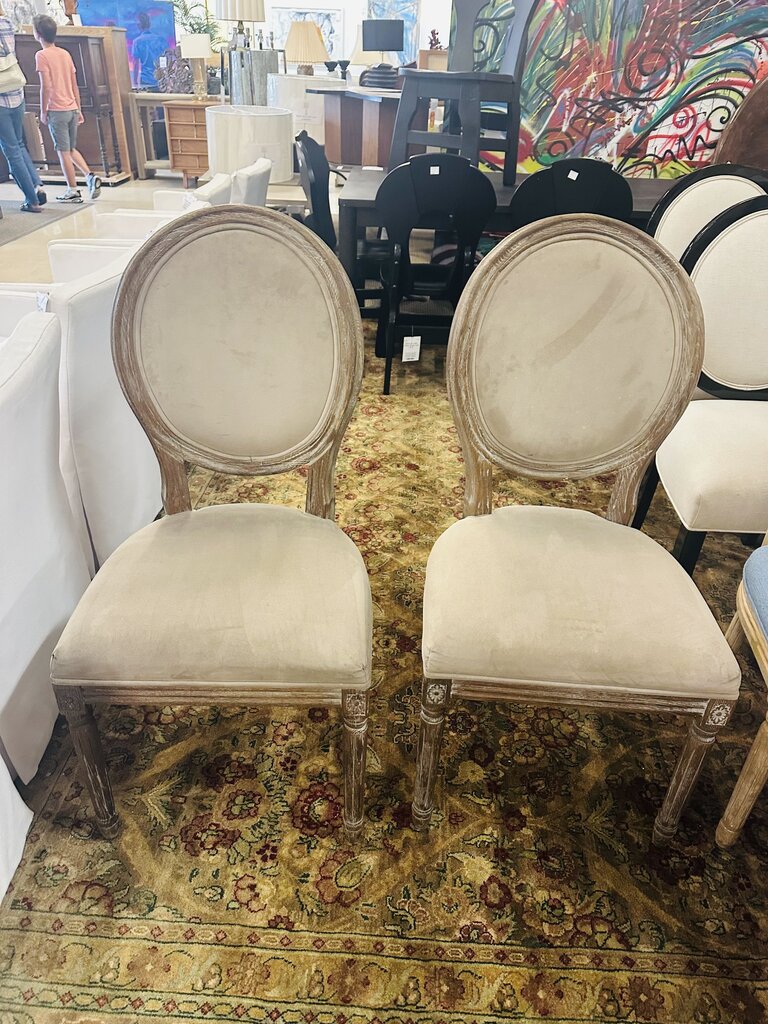 Fabric Dining Chairs (Pair)