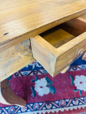 Antique Pine Side Table 21x21x23