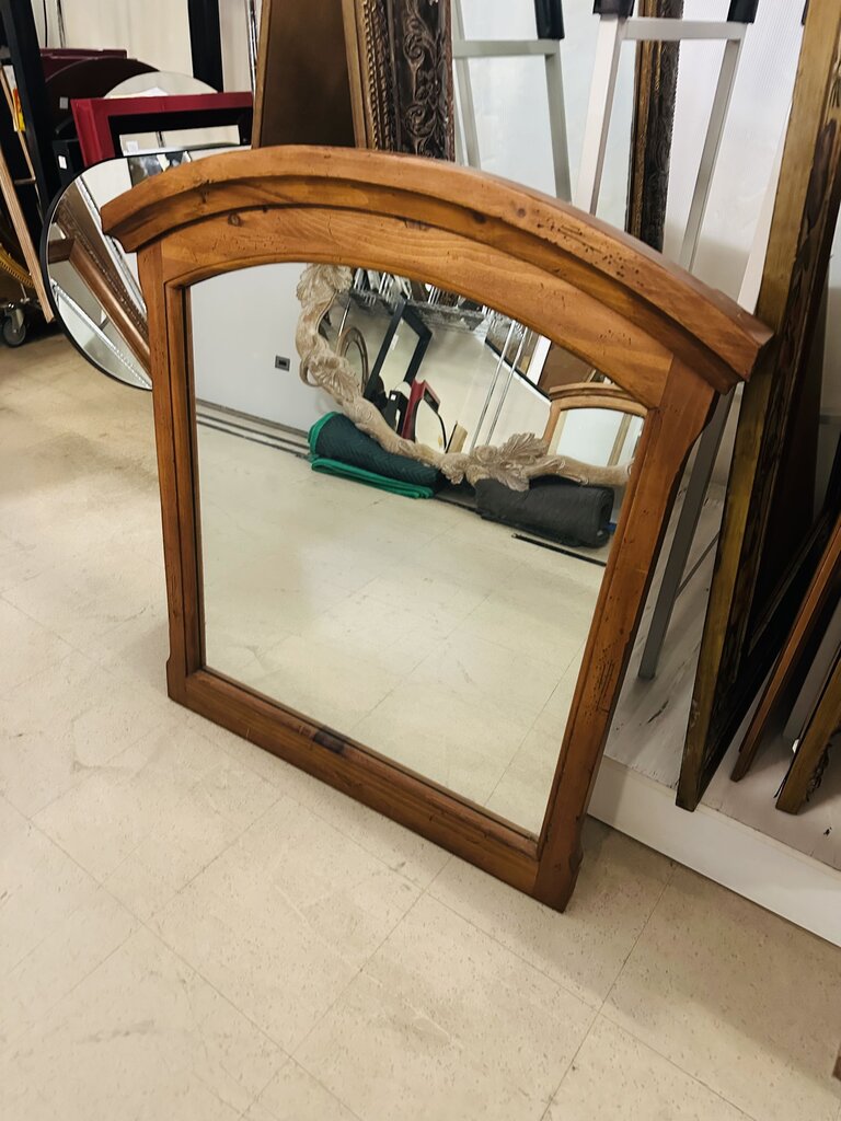 Wood Frame Arched Mirror 36x40