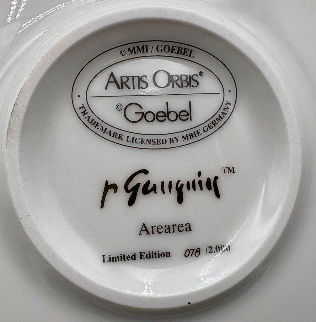 Artis Orbis Goebel Paul Gaugin "Arearea" LTD Plate #78/2000 in Box w/ Cert.