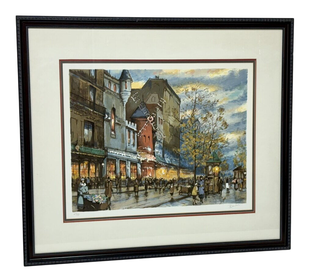 Antoine Boulet "Paris in the Fall" Original Serigraph Signed #499/550 by Miss Daisy's Consignment & Auction House