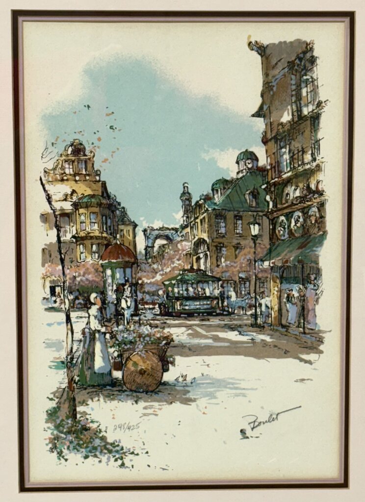 Antoine Boulet "Paris Street Car" Original Serigraph Signed #248/425