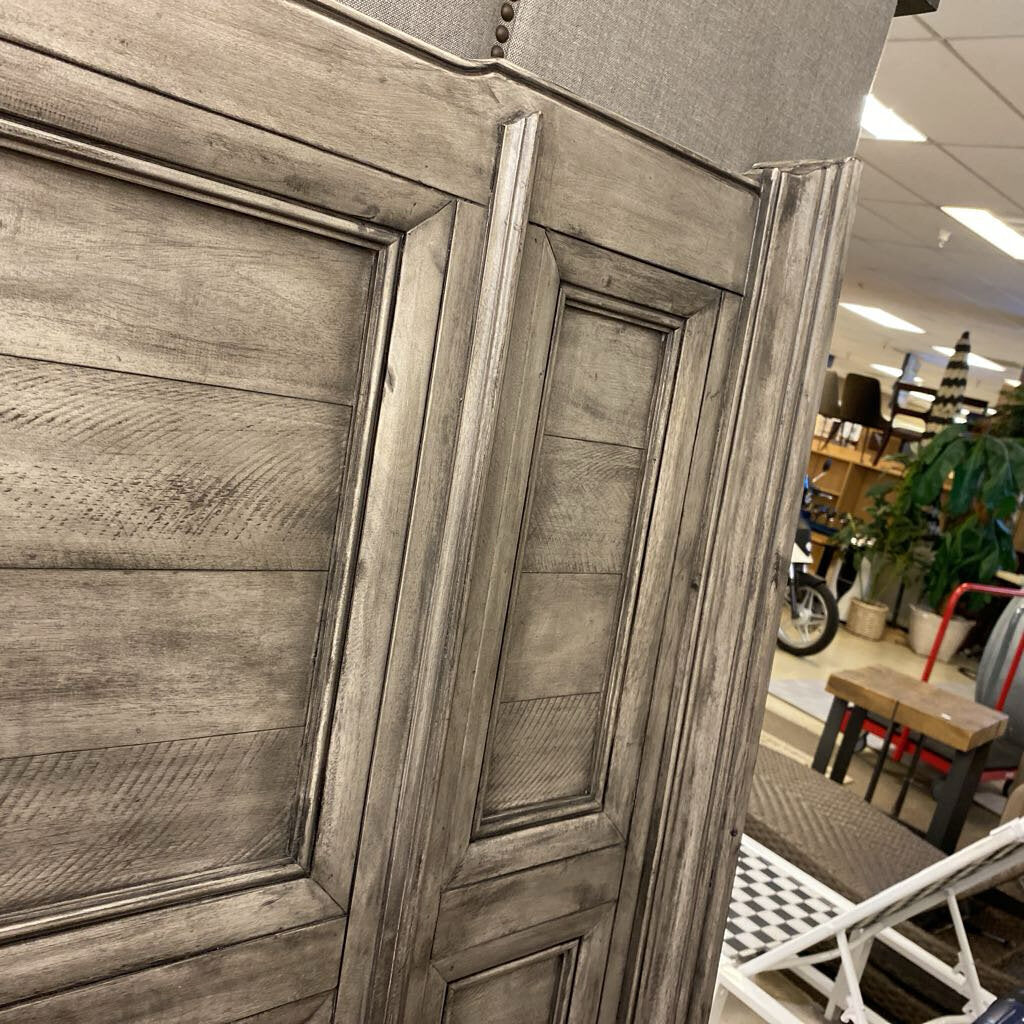 Weathered Gray Wood Headboard (please measure)