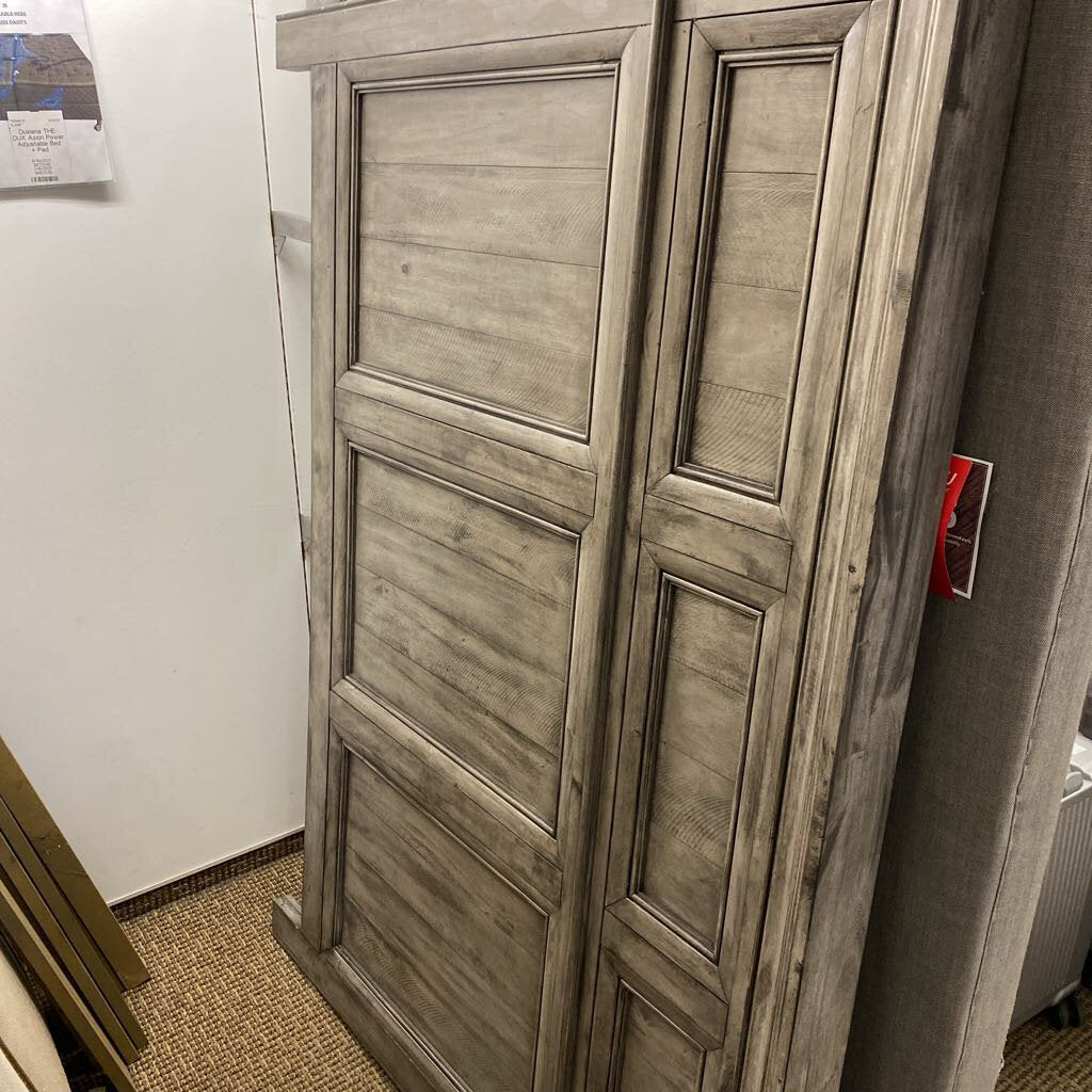 Weathered Gray Wood Headboard (please measure)