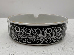 Hollohaza Hungary Endre Szasz "Butterflies" Gilt Porcelain Ashtray