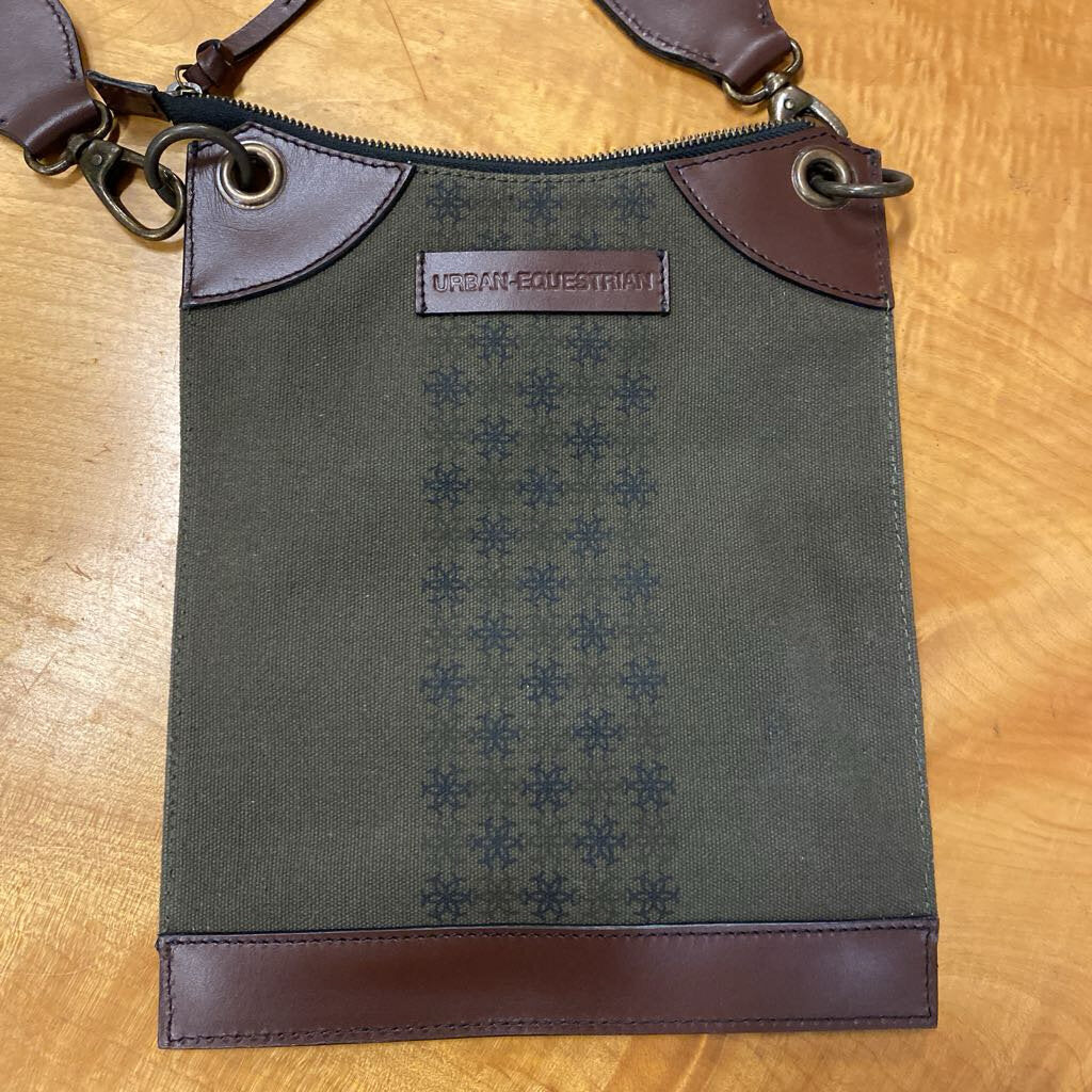 Urban Equestrian Pine Canvas Crossbody