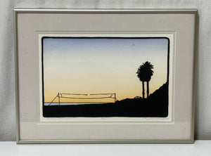 John Rindlaub "Hendry's Beach Sunset" Signed #16/200 1985 Woodblock Print