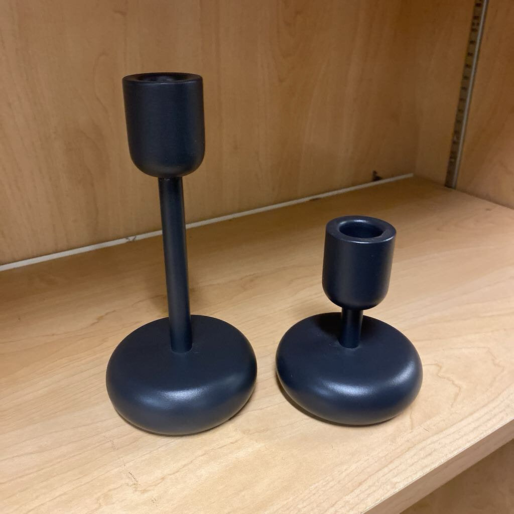 Iittala Nappula Candle Holder Dark Grey (Pair)
