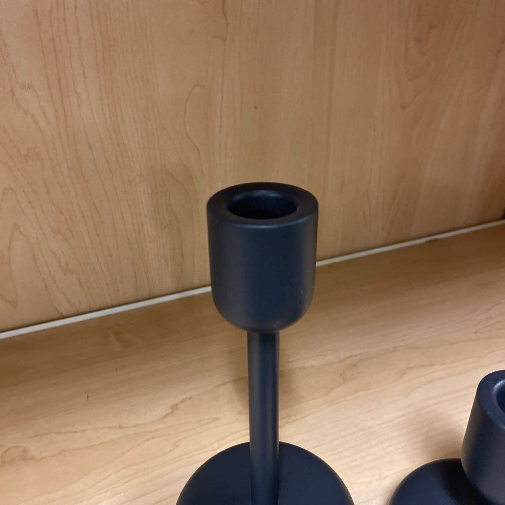 Iittala Nappula Candle Holder Dark Grey (Pair)