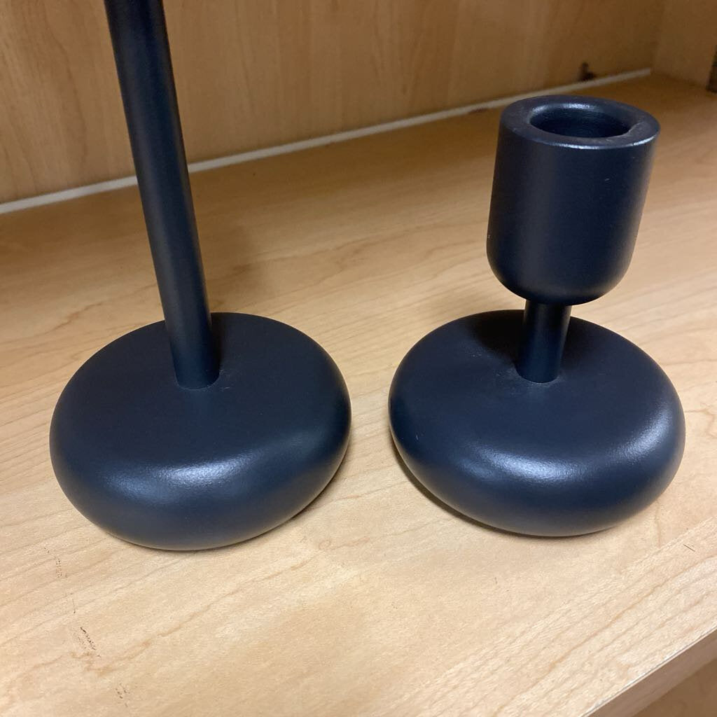 Iittala Nappula Candle Holder Dark Grey (Pair)
