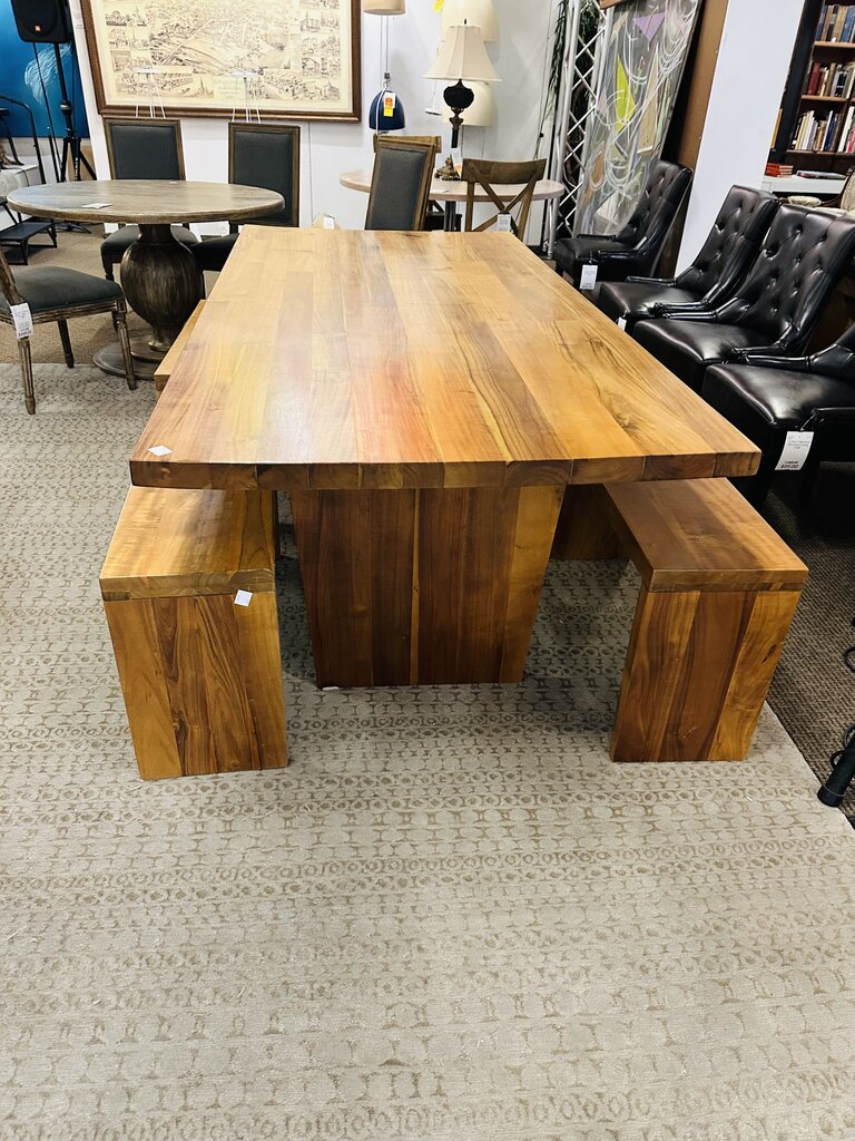Custom Dining Table + 4 Benches 74x39x30