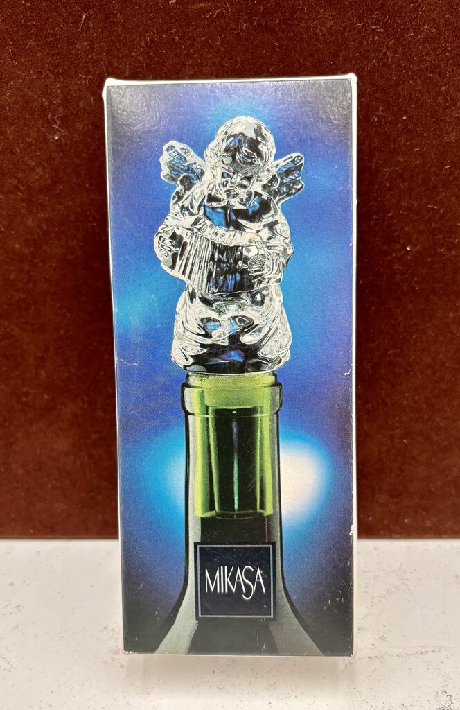Mikasa Cherub Song Crystal Bottle Stopper in Box