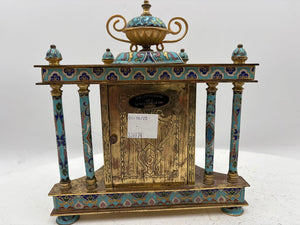 Chinese Brass and Cloisonné Mantel Clock (Not Working)