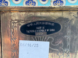 Chinese Brass and Cloisonné Mantel Clock (Not Working)