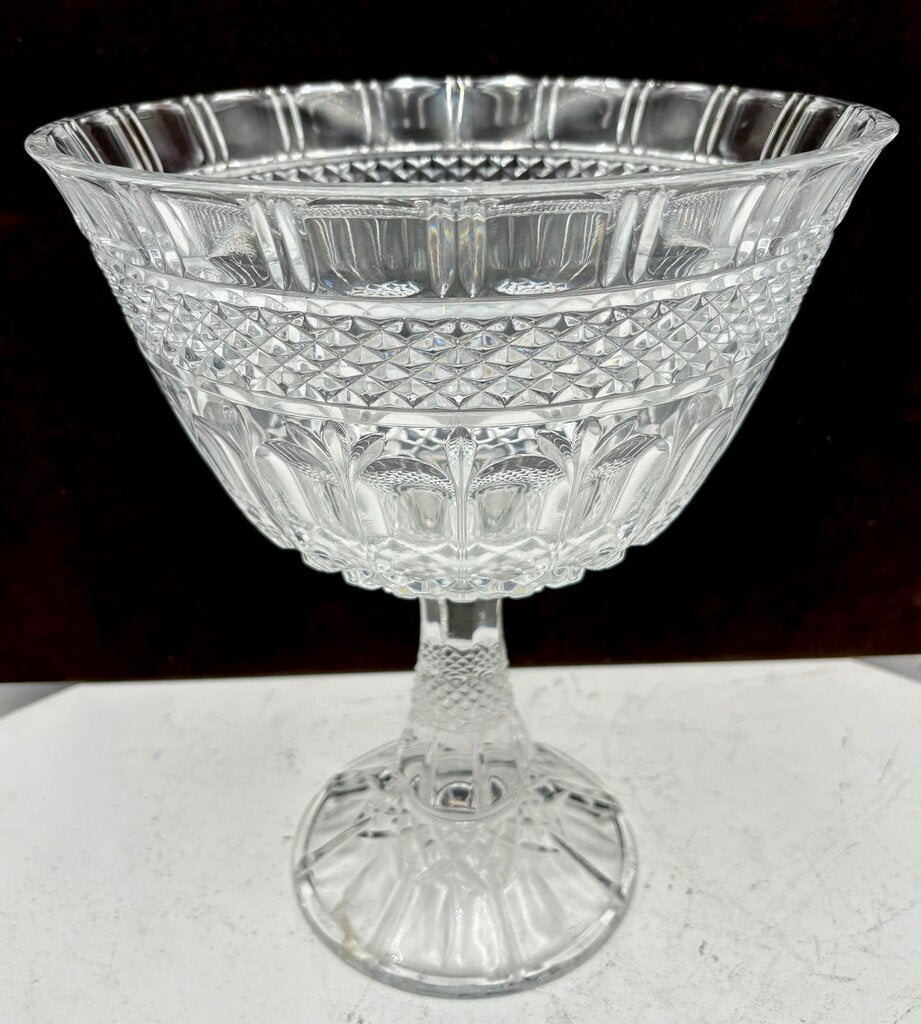 Godinger Brandon Crystal Footed Bowl 12"